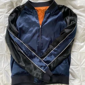 Opening ceremony reversible silk bomber jacket